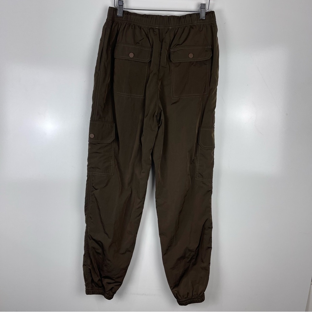 Good American Cargo Jogger Pants Nylon Mocha Brown Women's Size 1 Small Sporty - Picture 2 of 9